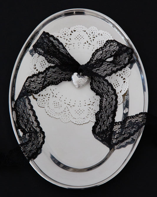 Puffy Lace Heart Necklace