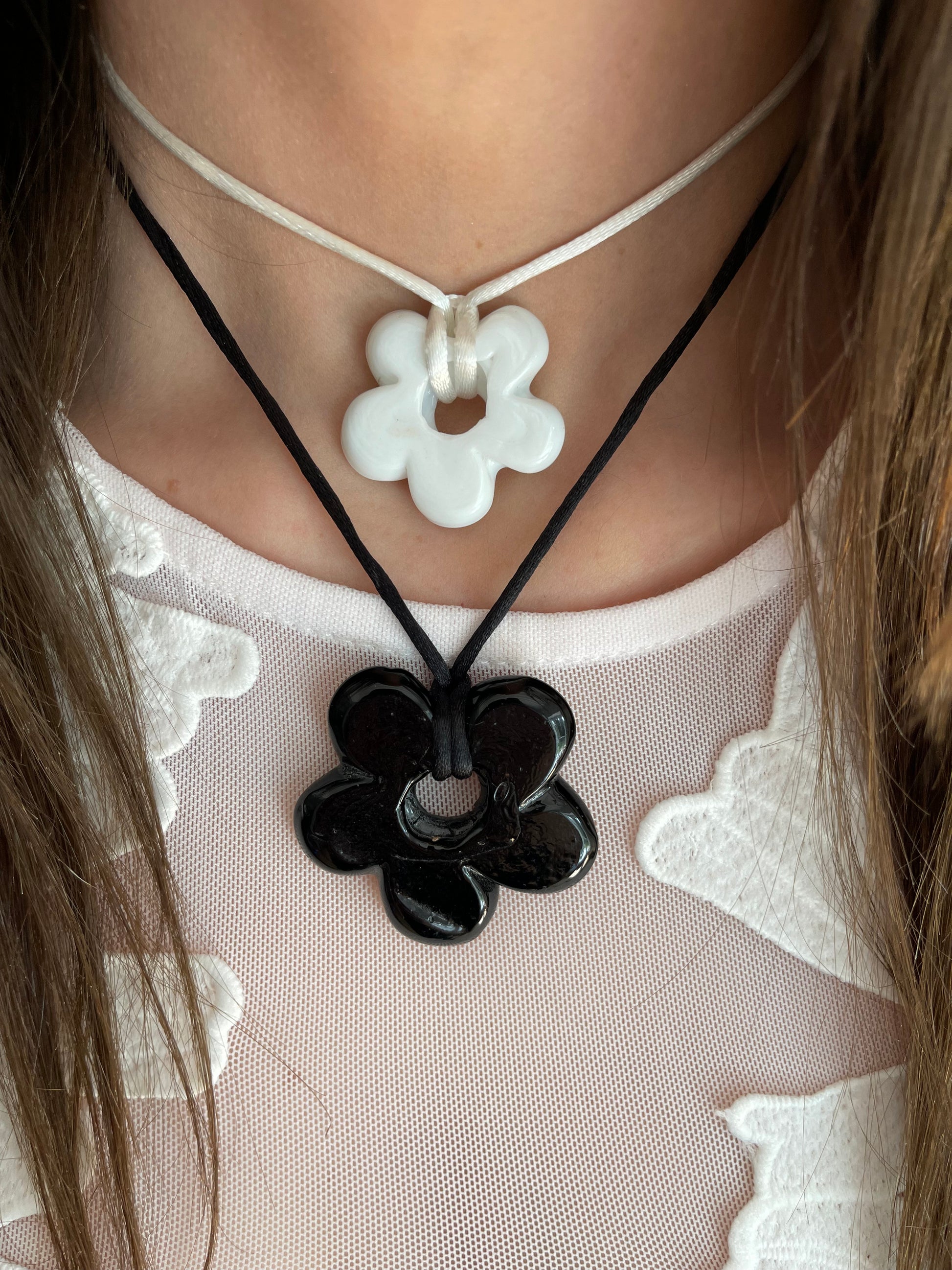 Himalaya white flower with white cord