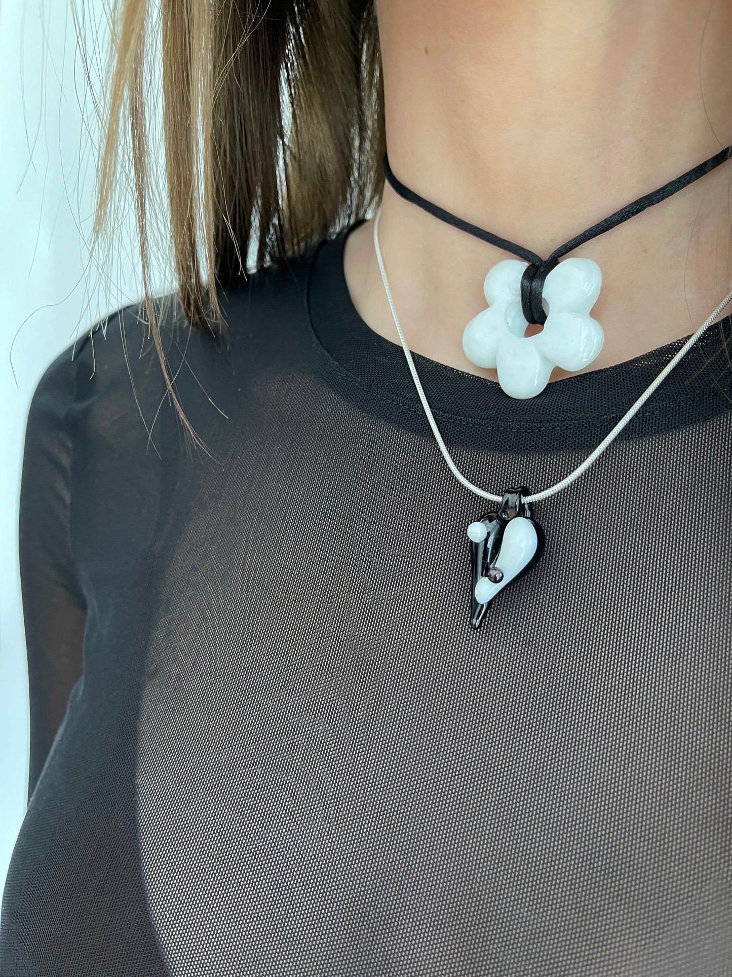 YIN YANG Glass Bead Necklace