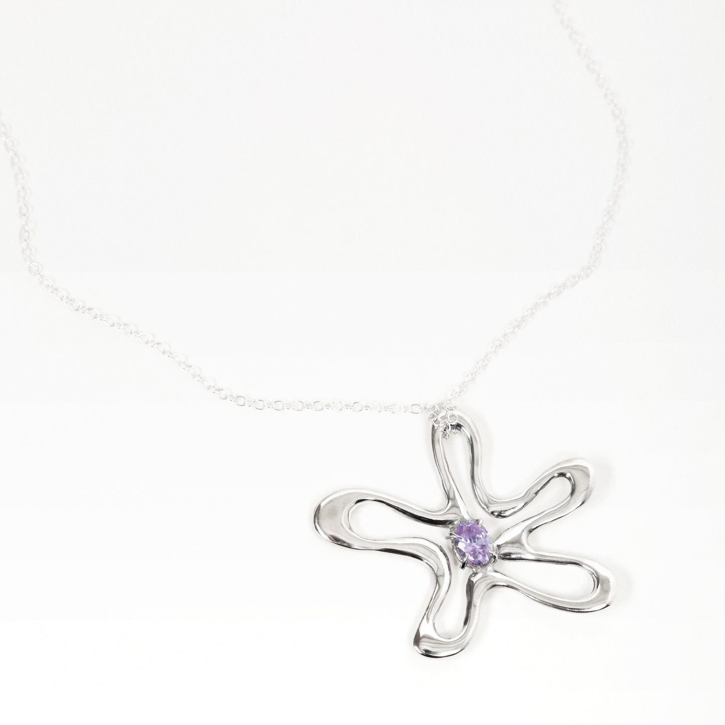 COSMIC FLOWER N°3 Necklace with gemstone