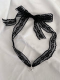 LIQUIFIED BOW Lace Necklace