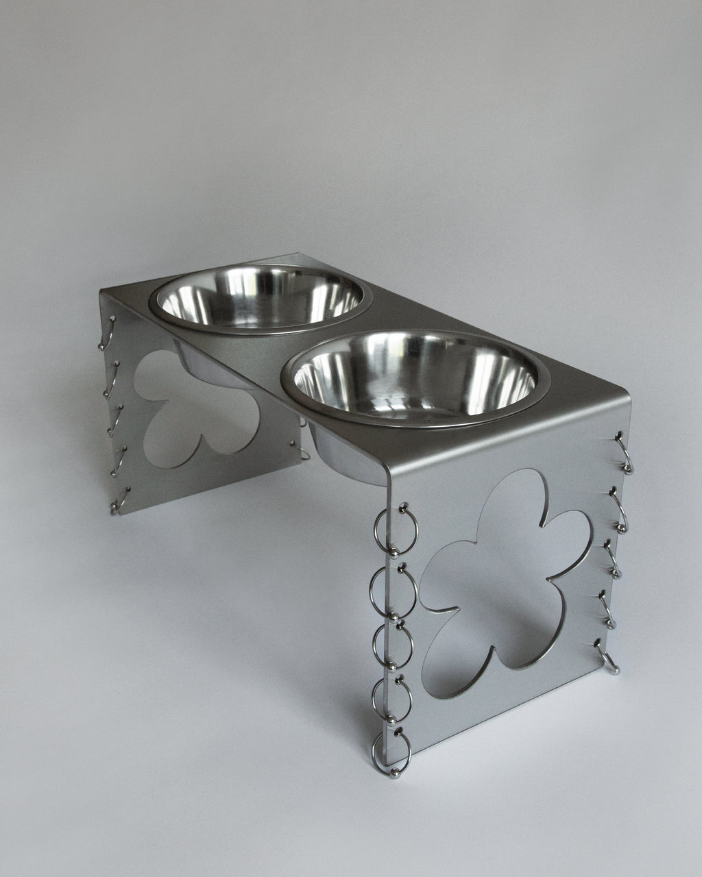 PIERCED COSMIC FLOWER Dog Bowl Stand