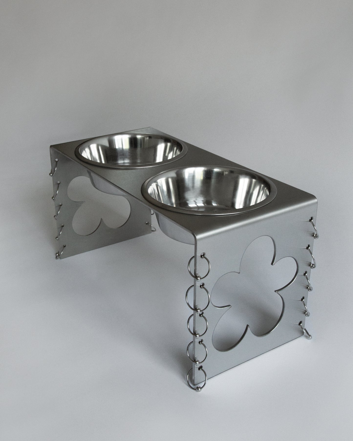 PIERCED COSMIC FLOWER Dog Bowl Stand