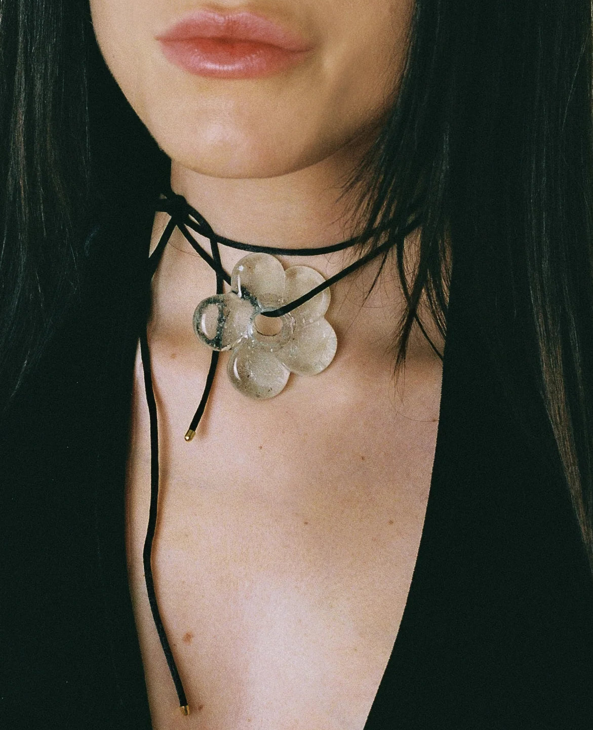 COSMIC LARGE GLASS FLOWER Necklace
