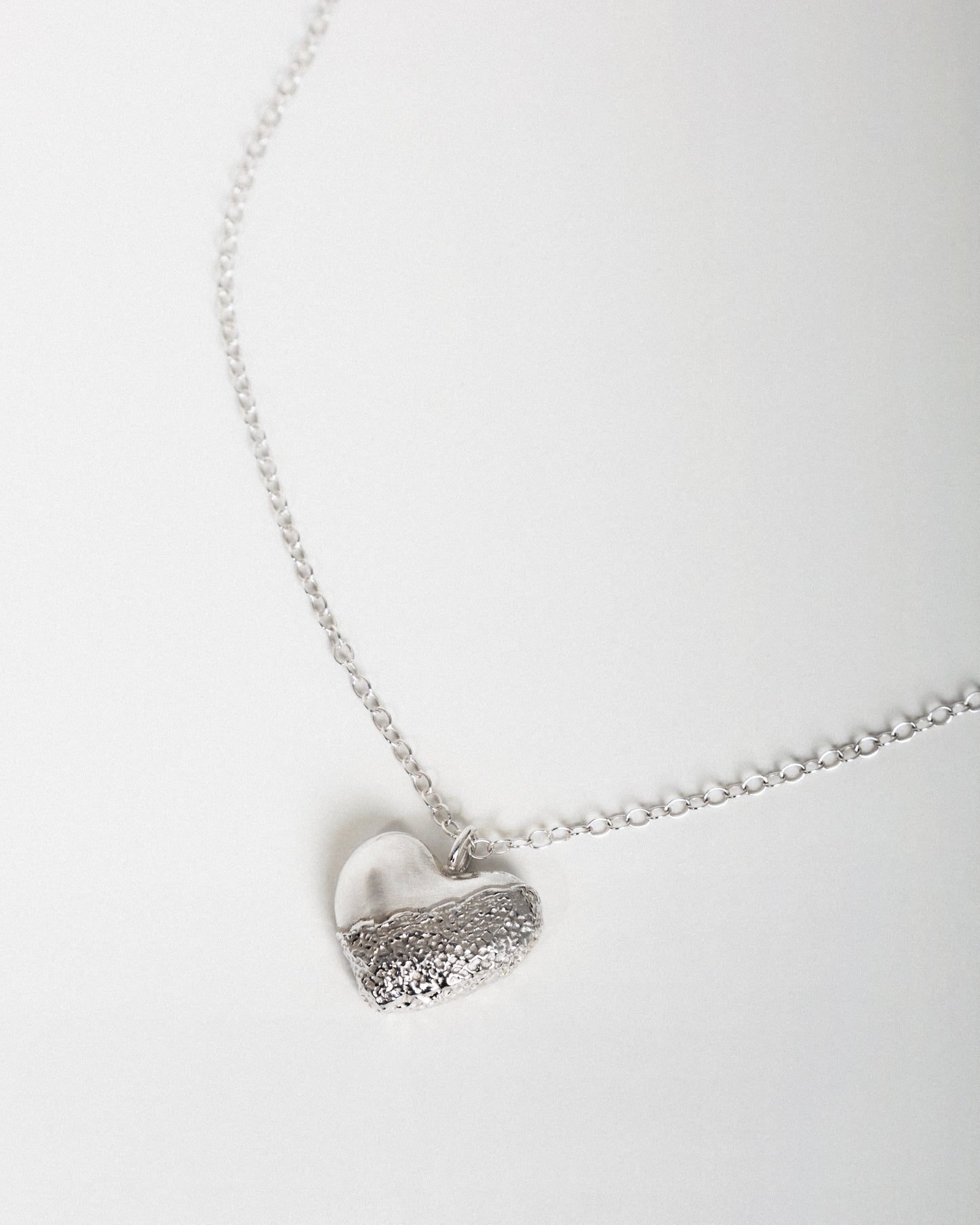 Puffy Lace Heart Necklace