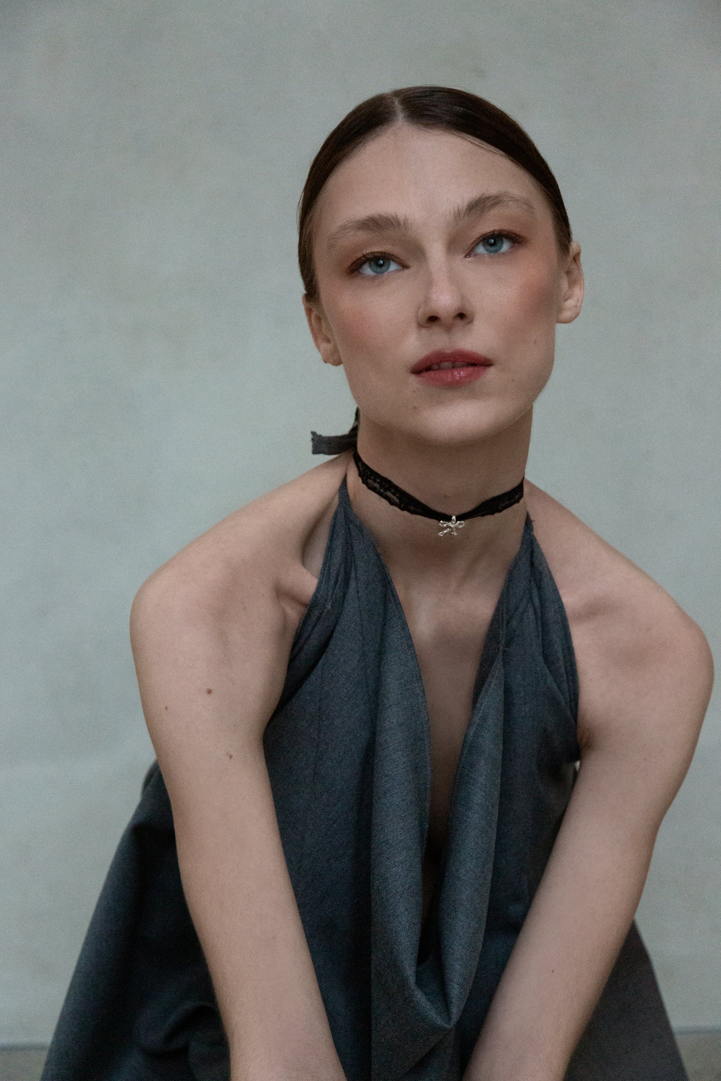 LIQUIFIED BOW Lace Necklace