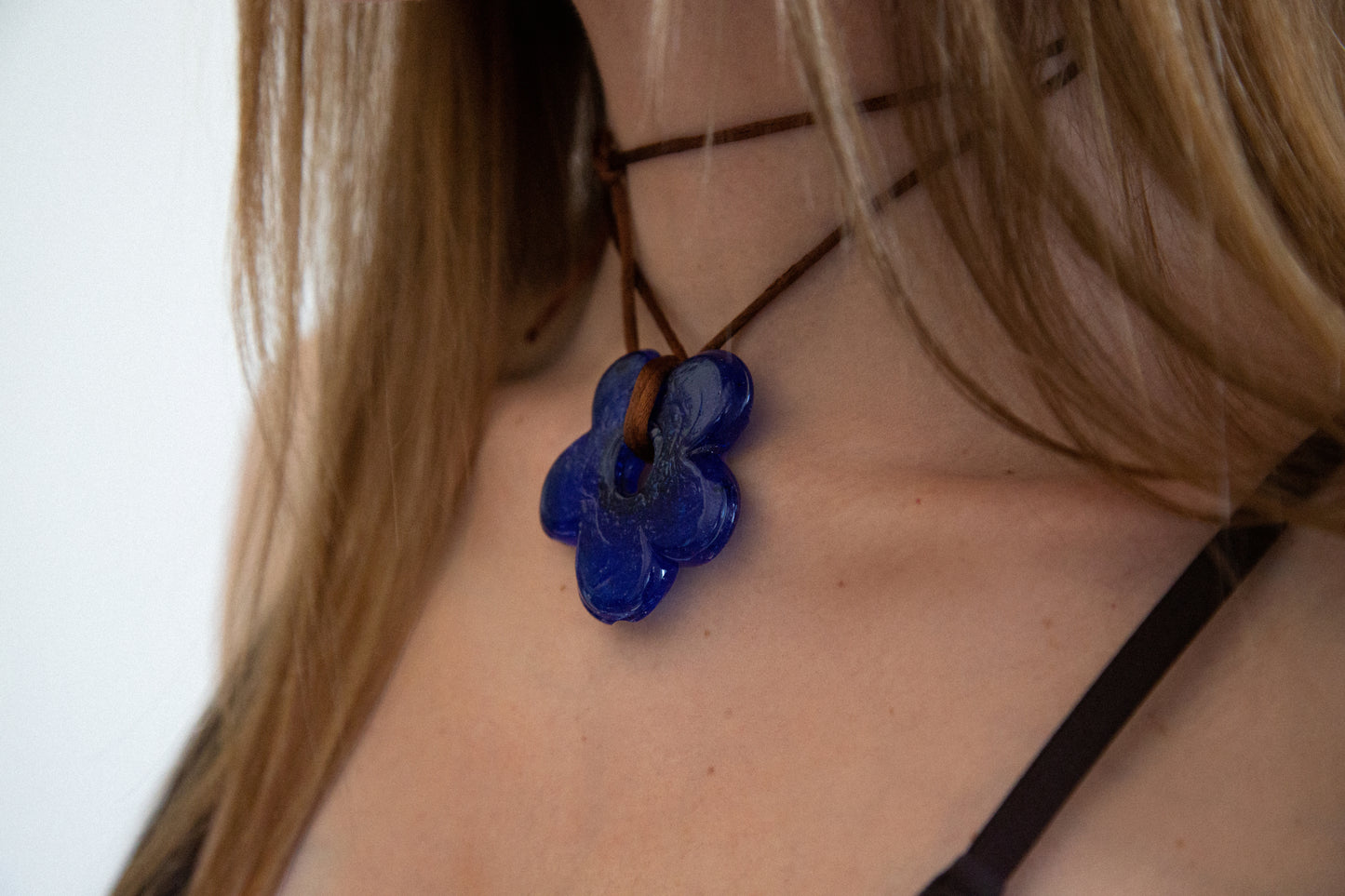 COSMIC LARGE GLASS FLOWER Necklace