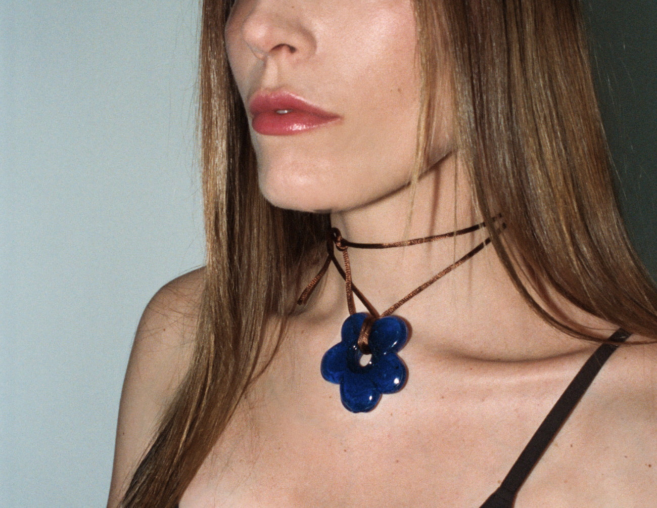COSMIC LARGE GLASS FLOWER Necklace