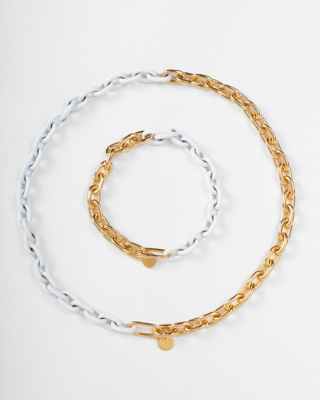 MOITIÉ-MOITIÉ - White Dipped Chain Bracelet