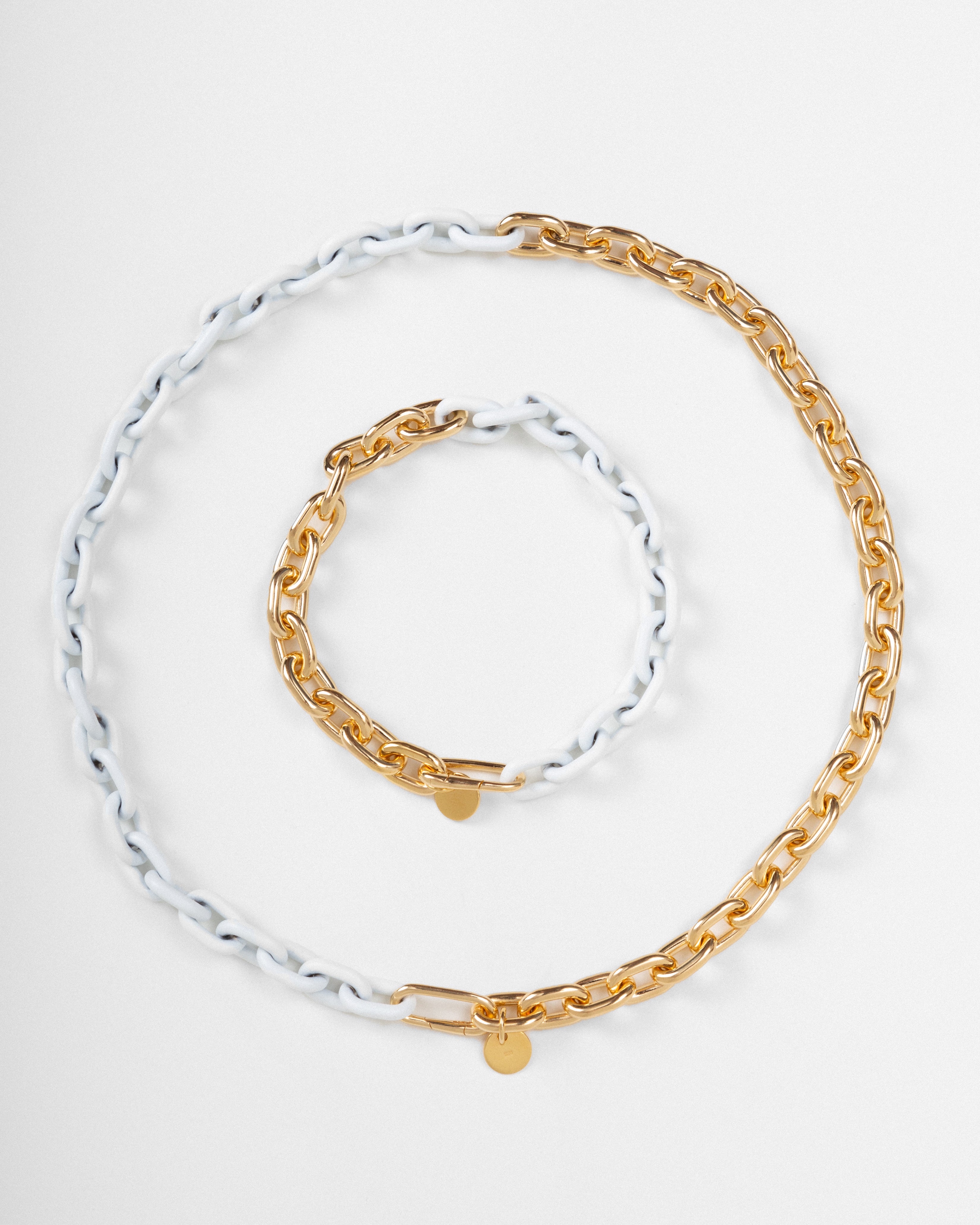 MOITIÉ-MOITIÉ - White Dipped Chain Bracelet