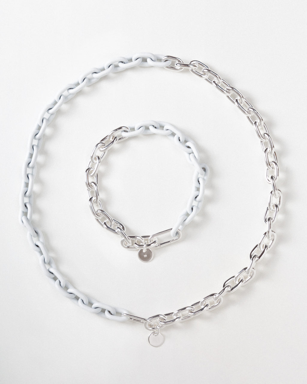 MOITIÉ-MOITIÉ - White Dipped Chain Bracelet